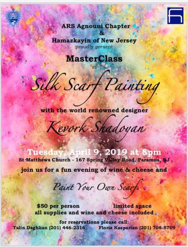 20190409 silk scarf painting Paramus NJ